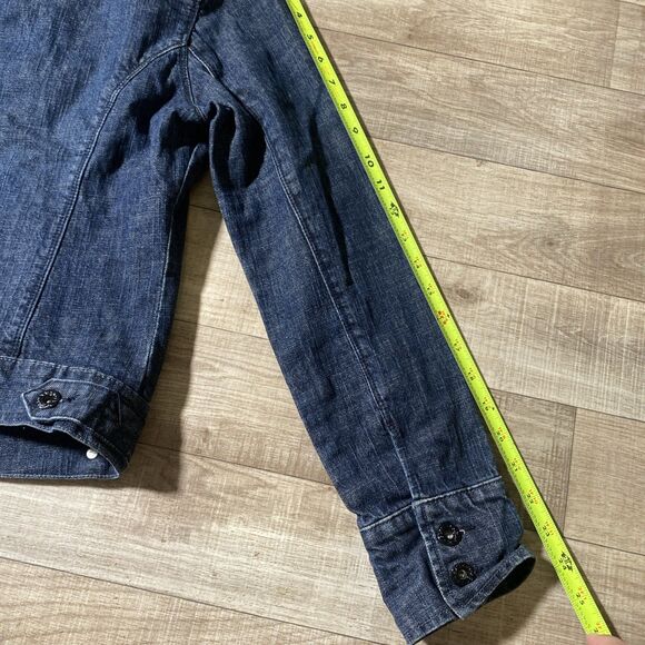 Levi Strauss Signature Denim Blue Jean Jacket Womens Size Large Mandarin Collar - Picture 7 of 7